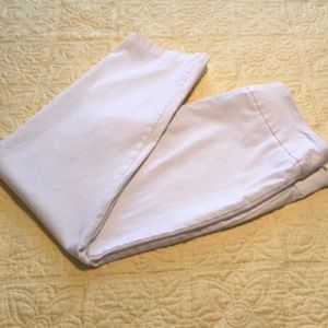 White Capri pants waist 34”